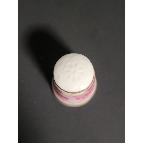 Vintage Kaiser W. Germany Scenic River Red Transferware Porcelain Thimble - Picture 5 of 7